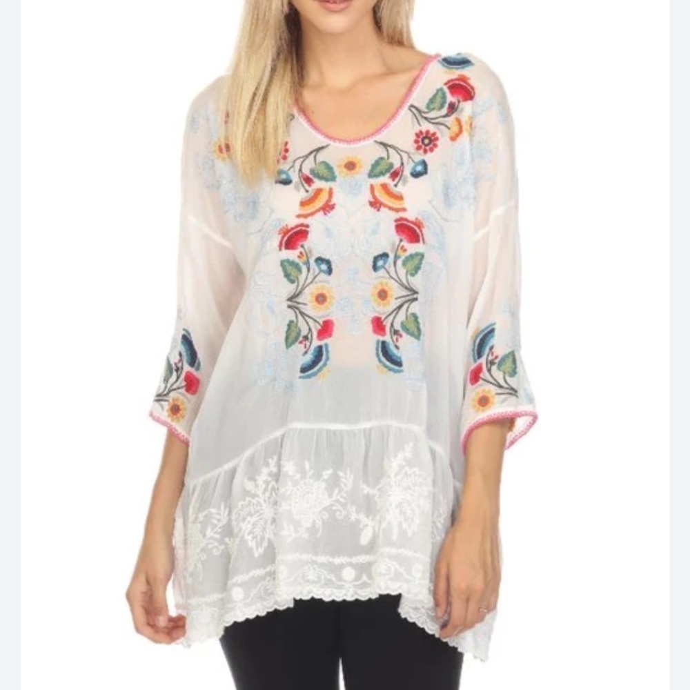 New with tags Johnny Was tunic blouse